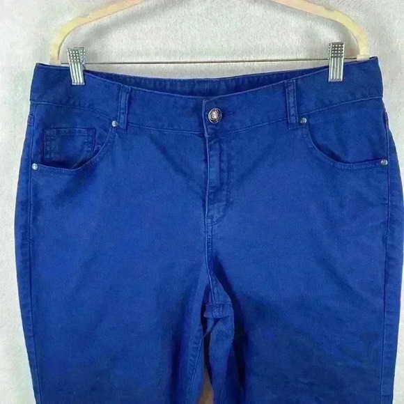 Lane Bryant Pants Women’s 16 Blue Cotton/Polyester - Picture 4 of 11